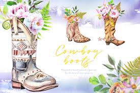 Free psd mockups templates for magazine, book, stationery, apparel, device, mobile, editorial, packaging, business cards and more. Watercolor Cowboy Boots Clipart Set Grafik Von Artcreationsdesign Creative Fabrica