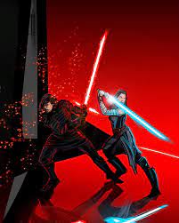Kylo Ren Rey Fight Snoke S Praetorian Guards Star Wars The Last Jedi Star Wars Art Star Wars Episodes Star Wars Facts