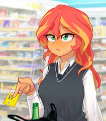 You have to be 19 years old in Korean age to buy alcohol. / Sunset Shimmer  (Сансет Шиммер) :: Equestria girls :: minor :: mlp art :: marenlicious ::  my little pony (