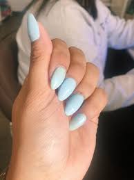 Uv finish gel by magic nails uv builder gel by magic nails pink acrylic powder from ebay. Icy Blue Almond Nails Almond Nails Light Blue Nails Chrome Nails