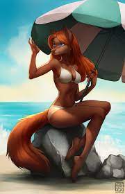 Too clean for /r/yiff, too pretty to ignore. Pretty furry female pin-up  done right by Wildering, a rare treat. (semi NSFW if bikinis are NSFW for  you) : r/furry