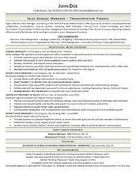 transportation resume example general