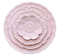 Wholesale Embossed lace pink bone china plates porcelain ...