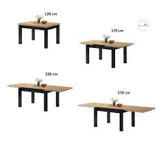 Bestehend aus 1 tisch 120cm breit und 4 stühlen aus massiver kiefer 1,8 cm starke tischplatte Design Esstisch Royal Eiche Gold Craft Oak Schwarz Matt Ausziehbar 120 Bis 270 Cm Tisch Design Impex