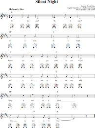 Silent Night Chords Sheet Music And Tab For 6 Hole Ocarina With Lyrics Ocarina Music Sheet Music Ocarina Tabs