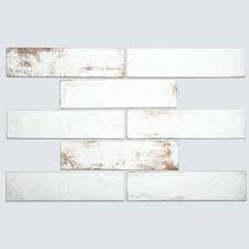 Shop Broadway Brick White 3x6 Porcelain Subway Tile Create An Old World Rustic Look In Your Kitchen With Brick White Porcelain Subway Tile Brick Brick Kitchen