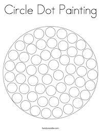 This makes a great road trip activity or easy activity for a doctor's office waiting room. Circle Dot Painting Coloring Page Twisty Noodle