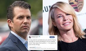 At age 41, wrinkles should start to show on chelsea handler's face. Don Jr Is Slammed For Making A Crude Joke About Chelsea Handler Daily Mail Online