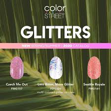 These manicure ideas are great for your every day glitter manicure! Color Street 2020 Spring Catalog Keeping It Simple