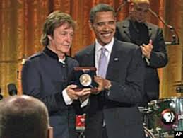 Paul McCartney Receives Music Award at White House