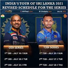The lve telecast of odi matches will kick off at 1:30 pm while the live telecast of t20i matches will kick off at 7:00 pm. India Vs Sri Lanka 2021 Series Postponed New Schedule Inside