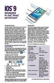 Ios 9 Introduction Quick Reference Guide For Ipad Iphone And Ipod Touch Cheat Sheet Of Instructions Tips Shortcuts Laminated Guide Ipod Touch Ipad Ipod