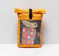 Transparenter Rucksack orange