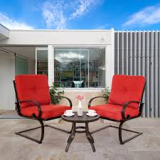 This style has been tried and tested in countless french cafes and is as robust as they come. Bistro Table Set Outdoor Bistro Set Patio Cafe Furniture Seat Wrought Iron Bistro Cushioned Seats Brick Red On Sale Overstock 20755440