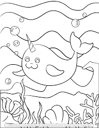 37+ coral reef coloring pages for printing and coloring. Narwhals Coloring Pages Rainbow Printables