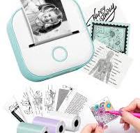 Memoking Print Pods Mini Printer - Sticker Printer T02 Portable Thermal  Printer Inkless Sticker Maker Machine Bluetooth Pocket Printer Phone  Printer ...