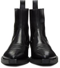 Maison Margiela Black Santiag Boots Santiag Homme Santiag Chaussures Homme
