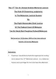 Malaysia has a unified judicial system, and all courts take cognizance of both federal and state laws. Http Www Kehakiman Gov My Sites Default Files 17th 20ai 20lecture 20 20tscj 27s 20version Pdf