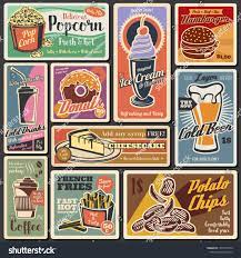 Fast Food Vintage Retro Menu Posters Vector Fastfood Restaurant Delivery And Takeaway Burgers And Sandwiches With Potato Fri Retro Menu Fast Food Vintage Menu