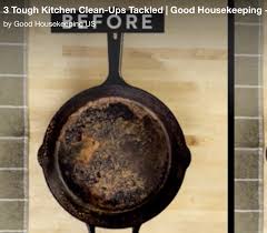 3 Genius Cleaning Tricks For Your Toughest Kitchen Messes Cleaning Rusty Cast Iron How To Clean Rust Rusted Cast Iron Skillet