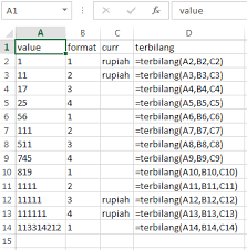 Rumus Fungsi Terbilang Excel