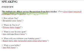 Check spelling or type a new query. Kisi Kisi Materi Ujian Praktik Bahasa Inggris Kelas 6 Sd Tahun Pelajaran 2019 2020 Kurikulum Pelajaran