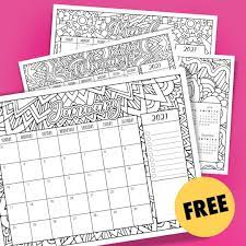 Here are calendar pages for january 2019 you can download and print. Free 2021 Printable Coloring Calendar By Sarah Renae Clark