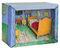 La chambre vue par d'art d'art. My Cardboard Van Gogh Games Plush Le Dindon