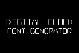 The online stopwatch counts the time to the millisecond that passes after you click the start button. Digital Clock Font Generator Fonts Pool