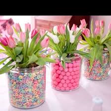 Pin By Sherri Mcgee On Design And Decor Baby Shower Flowers Candy Centerpieces Flower Arrangements