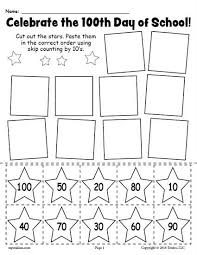 Printable 100th Day Of School Skip Counting By 10 S Worksheet 100 Day Of School Project 100 Days Of School Counting To 100