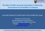 Our job is to hold the government to account for its use of taxpayers' money. Public Accounts Committee Of Malaysia Pac Symposium Melbourne 28th October 2014 Present The Role Of Public Accounts Committee In Enhancing Government Course Hero