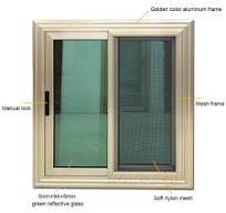 Best Gold color aluminum insulated glass sliding windows ...