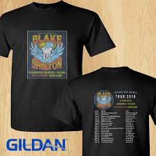 Blake Shelton Friends And Heroes Tour Concert 2019 Black Tee Shirt S 2xl Black Tee Shirts Black And White Tees Black Tee