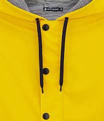 Le temps des gros porte carte encombrant est terminé. Ikonische Damen Herren Regenjacke Jaune Petit Bateau
