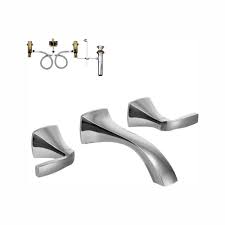 Check spelling or type a new query. Moen Voss 2 Handle Wall Mount Bathroom Faucet In Chrome Valve Included T6906 9700 The Home Depot