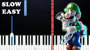 Luigi S Mansion 3 Main Theme Slow Easy Piano Tutorial Youtube