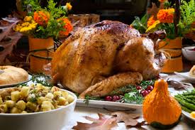 Roasted turkey garnished with cranberries on a rustic style table decoraded with pumpkins, vegetables, pie, flowers and candles. 18 Nyc Restaurants Serving Gourmet Dinners On Thanksgiving Upper West Side New York Dnainfo