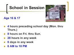 Find out how many hours and how early or late minors may work. New York State Child Labor Laws What Is The Amount Of Hours On A School Day That You Are Allowed To Work If You Are Age 16 17 Acceptable Forms Of