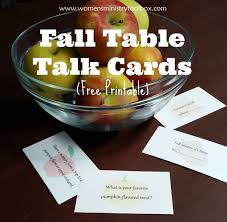 Fall Table Talk Cards Free Printable Women S Ministry Toolbox Womens Ministry Womens Ministry Events Table Talk