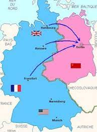 L'europe sous influence et divisée en 1946 (source : L Allemagne Au Coeur De La Guerre Froide Timeline Timetoast