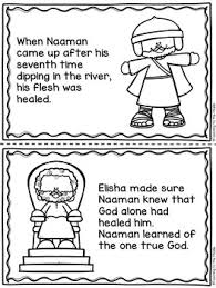 Color, then paste completed coloring page onto poster board. Elisha And Naaman Coloring Book Bible Story Naaman Miracles Leprosy