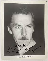 George Innes, photo vintage brillante 8 x 10 dédicacée et dédicacée