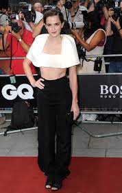 Emma wore a pair of balenciaga vichy gingham trousers in a video with british vogue (credit). Emma Watson London Emma Watson In Balenciaga Attends The Gq Men Of The Year Awards At The Royal Emma Watson Outfits Emma Watson Beautiful Emma Watson Style