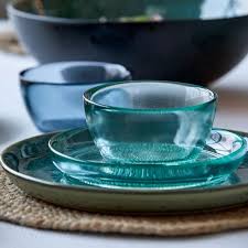 Teller Glas 2er Set Blau 18 Cm Schones Geschirr Glas Geschirr Geschirr Kaufen