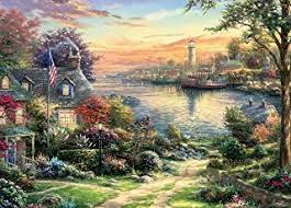 4.5 out of 5 stars. Ceaco Tbd Thomas Kinkade New England Harbor Puzzle 1000piece Thomas Kinkade Thomas Kinkade Disney Kinkade Disney
