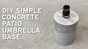 Patio umbrellas bring the outdoor seating areas together and really complete the decor. Diy Cheap Simple Modern Concrete Patio Umbrella Base Youtube
