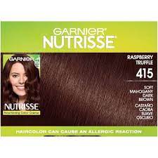 Garnier Nutrisse Nourishing Color Creme 415 Soft Mahogany Dark Brown Hair Color Hair Color Light Brown Brown Hair Shades