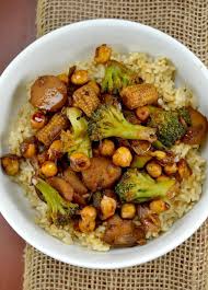 Recipe For A Healthy Vegan Chickpea Stirfry Bowl With Roasted Chickpeas Water Chestnuts Baby Corn Vegetarian Vegan Recipes Vegetarian Recipes Vegan Recipes