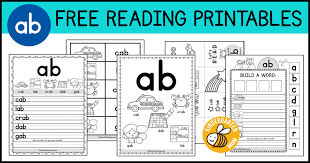 Fill in missing letters in words starting with consonant blends and digraphs #3: Ab Word Family Worksheets Kindergarten Mom